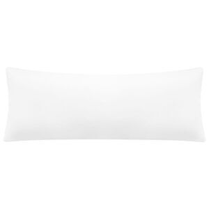 Brushed Body Pillowcases with Roll Rim Zipper Closure 20"x48" White